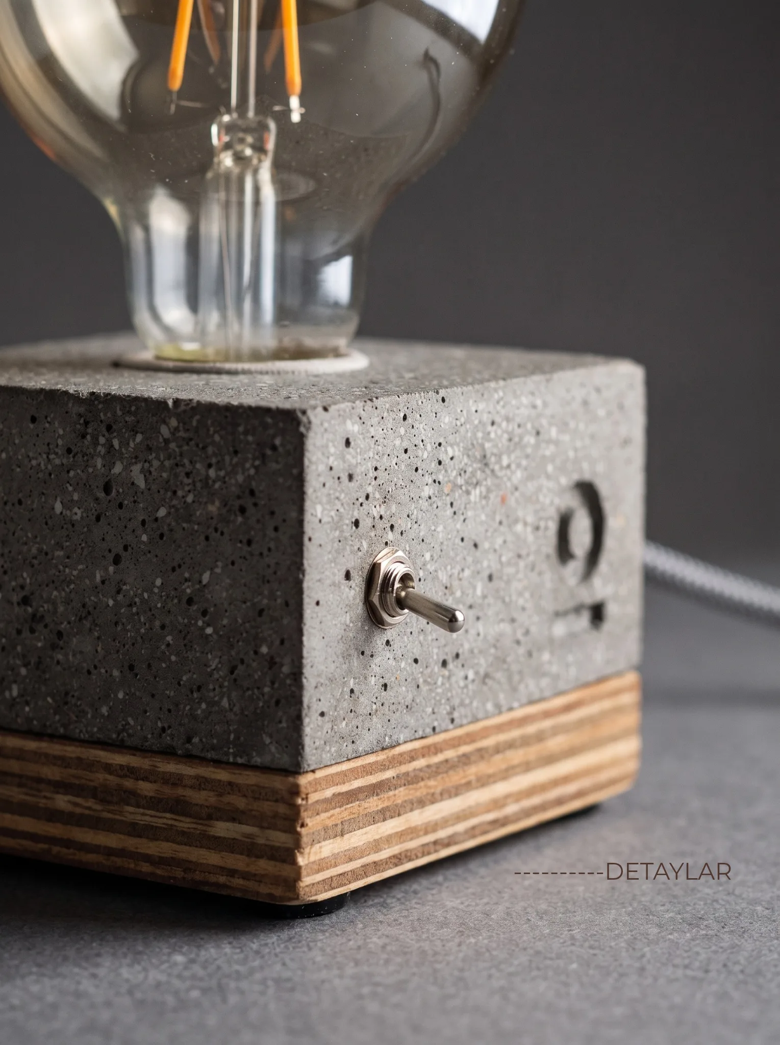 COWO | Beton Masa Lambası | Gri